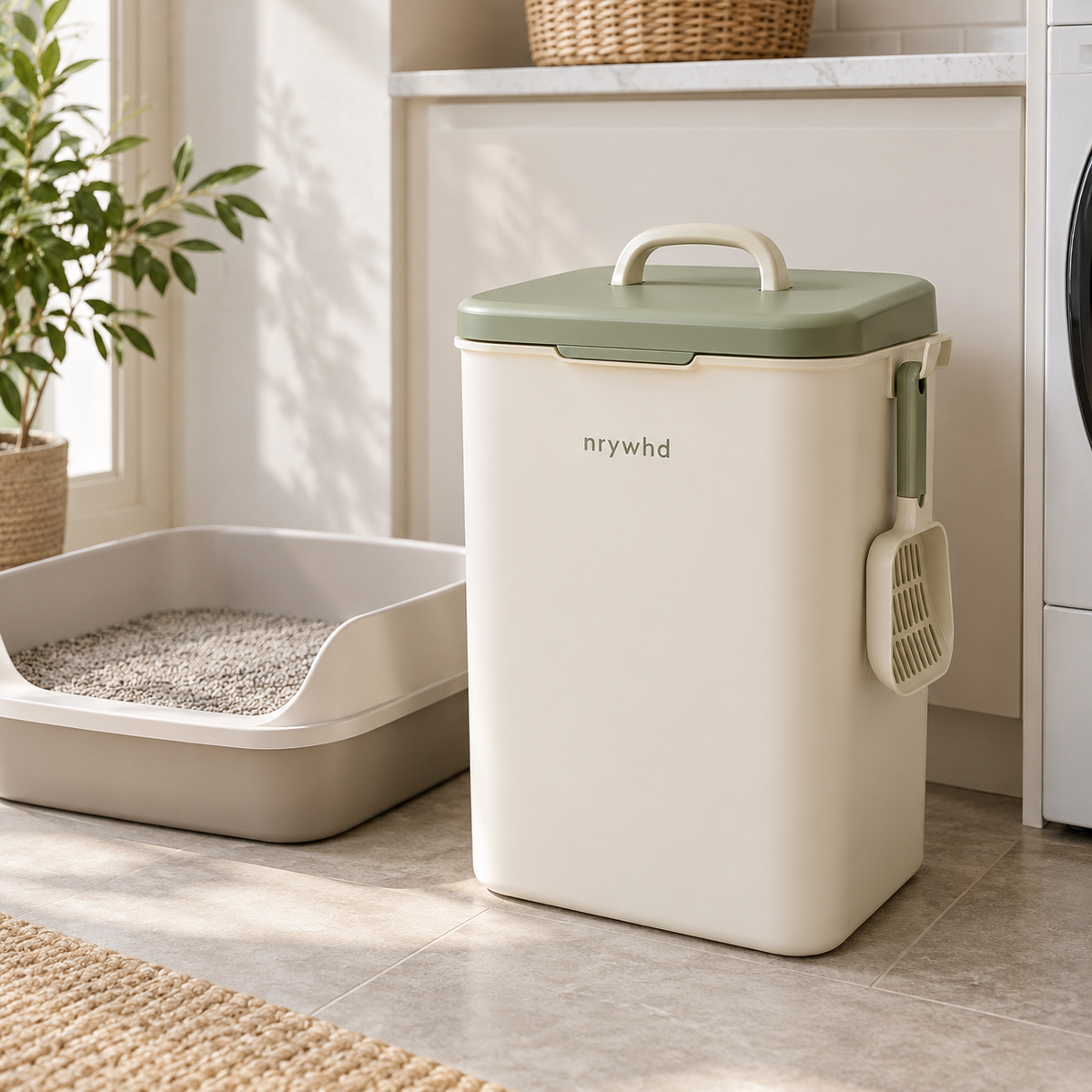 nrywhd Litter Storage Bin — lifestyle scene